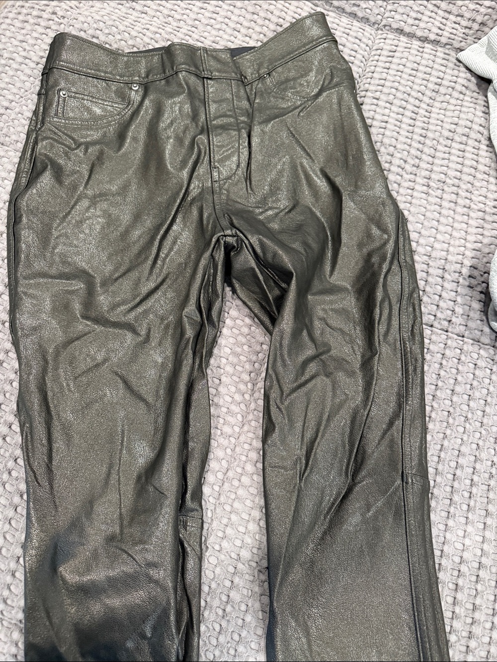Spanx leather leggings (pull on pants)